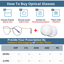 Load image into Gallery viewer, 54343 Cat Eye Big Frame Optical Glasses Frames Women Reading Computer Eyeglasseseys