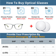 Load image into Gallery viewer, 54368 Plastic Titanium Computer Eyeglasses Anti Blue Light Glasses Frames Student Square Glasses
