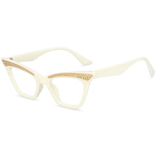 Load image into Gallery viewer, 54373 Retro Brand Cat Eye Anti Blue Light Glasses Frames Women Wheat Ears Decorate Computer Eyeglasses