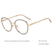 Load image into Gallery viewer, 54376 Retro Round Optical Frame Anti Blue Glasses Frames Women Computer Eyeglasses