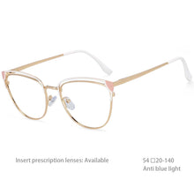Load image into Gallery viewer, 54377 Retro Anti Blue Optical Metal Glasses Frames Women Zero Glasses Computer Eyeglasses