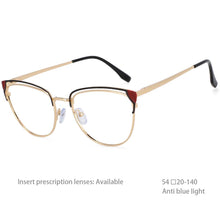 Load image into Gallery viewer, 54377 Retro Anti Blue Optical Metal Glasses Frames Women Zero Glasses Computer Eyeglasses