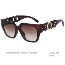 Load image into Gallery viewer, 54379 Big Frame Brand Sunglasses Women Shades Uv400 Vintage Glasses