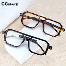 Load image into Gallery viewer, 54381 Square Big Frame Anti Blue Light Leopard Glasses Frames Men Women Computer Eyeglasses
