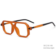 Load image into Gallery viewer, 54381 Square Big Frame Anti Blue Light Leopard Glasses Frames Men Women Computer Eyeglasses