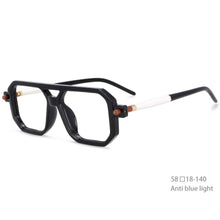Load image into Gallery viewer, 54381 Square Big Frame Anti Blue Light Leopard Glasses Frames Men Women Computer Eyeglasses