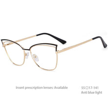 Load image into Gallery viewer, 54396 Cat Eye Optical Anti-Blue Light Retro Trend Metel Glasses Frame