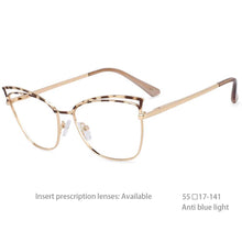 Load image into Gallery viewer, 54396 Cat Eye Optical Anti-Blue Light Retro Trend Metel Glasses Frame