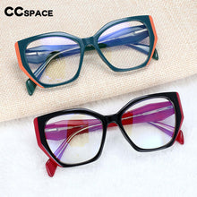 Load image into Gallery viewer, 54397 TR90 Large Frame Two-Color Stitching Anti-Blue Light Women&#39;s Retro Trend Glasses Frame