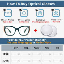 Load image into Gallery viewer, 54397 TR90 Large Frame Two-Color Stitching Anti-Blue Light Women&#39;s Retro Trend Glasses Frame