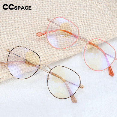 54398 Round Frame Metel Anti Blue Light Optical Glasses Frames Women Computer Eyeglasses