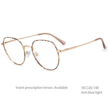 Load image into Gallery viewer, 54398 Round Frame Metel Anti Blue Light Optical Glasses Frames Women Computer Eyeglasses