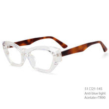 Load image into Gallery viewer, 54404 Oversied Cat Eye Acetate Glasses Frame Anti-Blue Light Personalized Optical Glasses
