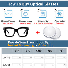 Load image into Gallery viewer, 54406 Oversized Square Glasses Frame Men Women Computer Glasses Frame