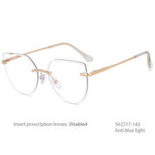Load image into Gallery viewer, 54426 Frameless Anti Blue Light Glasses Women Computer Eyeglasses