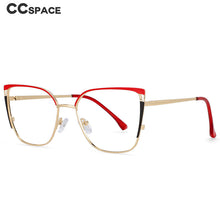 Carica l&#39;immagine nel visualizzatore di Gallery, 54427 Bule Light Blocking Metal Optical Prescription Glasses Frames Women Style Computer Eyeglasses