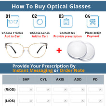 Load image into Gallery viewer, 54428 Cat Eye Anti-Blue Ray Optical Glasses Frames Women Computer Eyeglasses