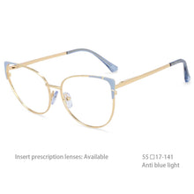 Load image into Gallery viewer, 54428 Cat Eye Anti-Blue Ray Optical Glasses Frames Women Computer Eyeglasses