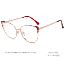 Load image into Gallery viewer, 54428 Cat Eye Anti-Blue Ray Optical Glasses Frames Women Computer Eyeglasses