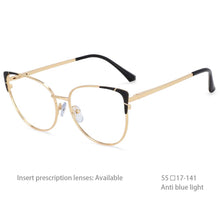 Load image into Gallery viewer, 54428 Cat Eye Anti-Blue Ray Optical Glasses Frames Women Computer Eyeglasses