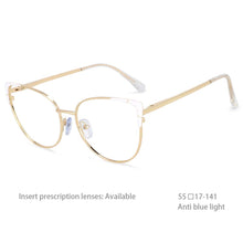 Load image into Gallery viewer, 54428 Cat Eye Anti-Blue Ray Optical Glasses Frames Women Computer Eyeglasses