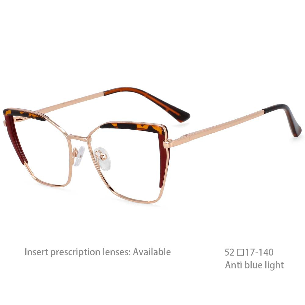 54438 Ladies Blue Light Filter Glasses Optical Glasses Frames Women Zero Glasses Computer Eyeglasses