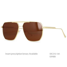 Load image into Gallery viewer, 54444 Retro Pilot Polarized Sunglasses Brand Designer Men Women Shades Uv400 Vintage Glasses