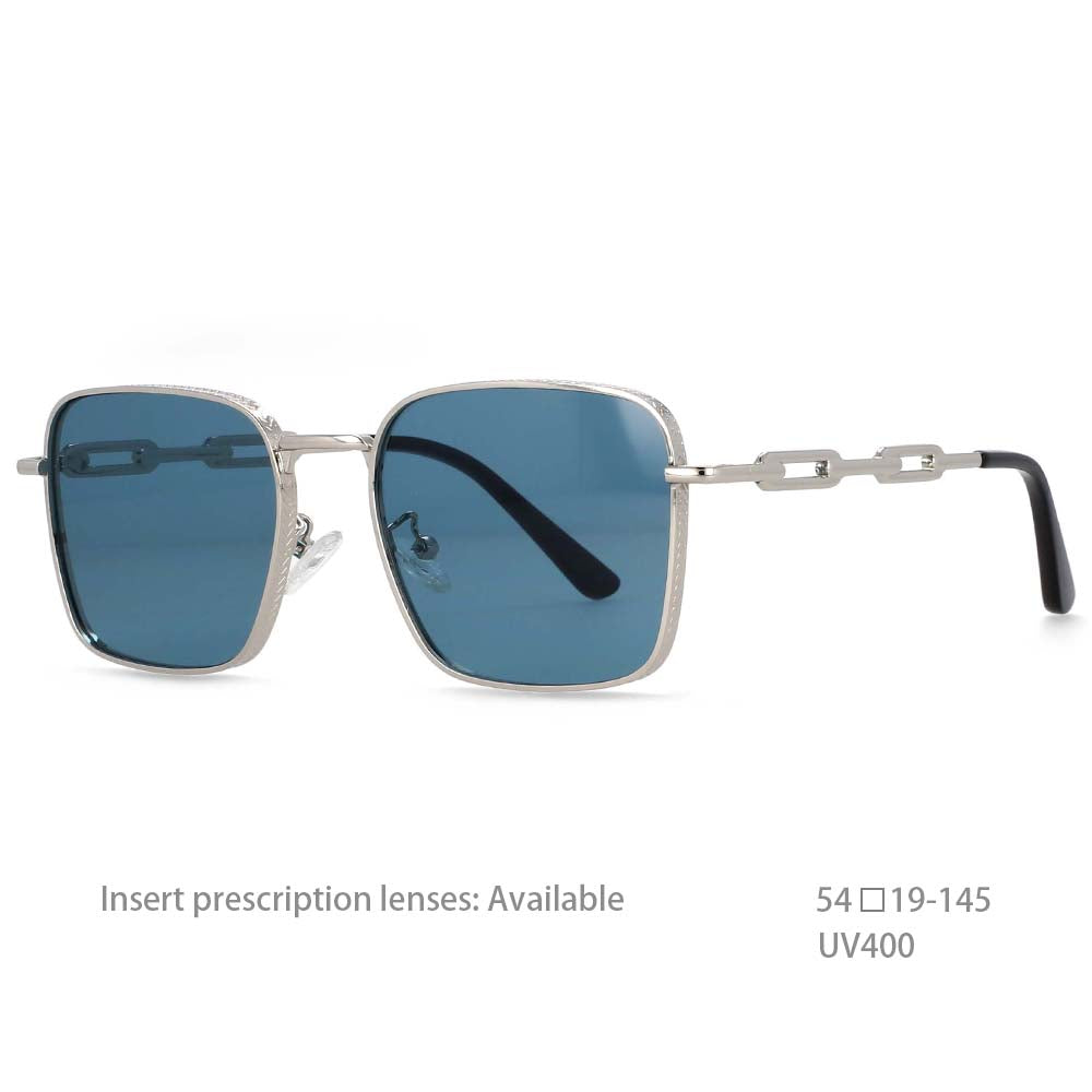 54448 Rectangle Brand  Sunglasses for Men Chain Leg Men's and Women's Metal Sunglasses Uv400