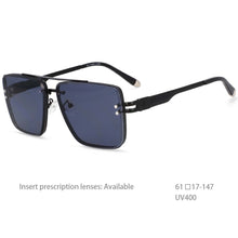 Load image into Gallery viewer, 54450 Retro  Square Brand Trendy Men&#39;s Top Grade Sunglasses Pilot Metal Frame Uv400