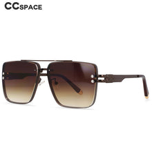 Load image into Gallery viewer, 54450 Retro  Square Brand Trendy Men&#39;s Top Grade Sunglasses Pilot Metal Frame Uv400