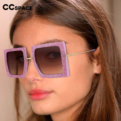 54452 Oversized Square Brand Sunglasses Metal Thin Legs Rivet Frame Large Frame Ladies Goggles Sunglasses UV400