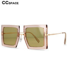 Load image into Gallery viewer, 54452 Oversized Square Brand Sunglasses Metal Thin Legs Rivet Frame Large Frame Ladies Goggles Sunglasses UV400