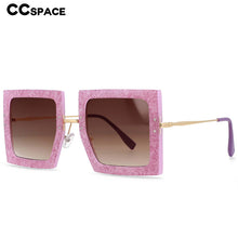 Load image into Gallery viewer, 54452 Oversized Square Brand Sunglasses Metal Thin Legs Rivet Frame Large Frame Ladies Goggles Sunglasses UV400