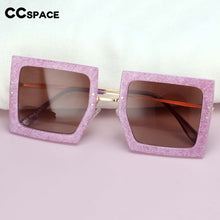 Load image into Gallery viewer, 54452 Oversized Square Brand Sunglasses Metal Thin Legs Rivet Frame Large Frame Ladies Goggles Sunglasses UV400