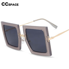 Load image into Gallery viewer, 54452 Oversized Square Brand Sunglasses Metal Thin Legs Rivet Frame Large Frame Ladies Goggles Sunglasses UV400