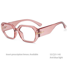 Load image into Gallery viewer, 54456 Oversized Square Brand Glasses Frames Men Women Zero Glasses Wide Leg Computer Eyeglasses