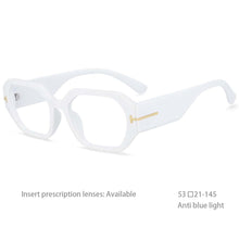 Load image into Gallery viewer, 54456 Oversized Square Brand Glasses Frames Men Women Zero Glasses Wide Leg Computer Eyeglasses