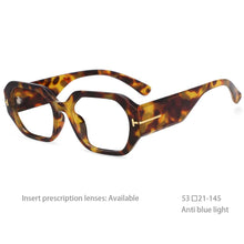 Load image into Gallery viewer, 54456 Oversized Square Brand Glasses Frames Men Women Zero Glasses Wide Leg Computer Eyeglasses