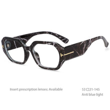 Load image into Gallery viewer, 54456 Oversized Square Brand Glasses Frames Men Women Zero Glasses Wide Leg Computer Eyeglasses