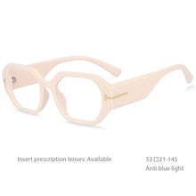 Load image into Gallery viewer, 54456 Oversized Square Brand Glasses Frames Men Women Zero Glasses Wide Leg Computer Eyeglasses