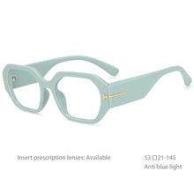 Load image into Gallery viewer, 54456 Oversized Square Brand Glasses Frames Men Women Zero Glasses Wide Leg Computer Eyeglasses