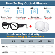 Load image into Gallery viewer, 54456 Oversized Square Brand Glasses Frames Men Women Zero Glasses Wide Leg Computer Eyeglasses