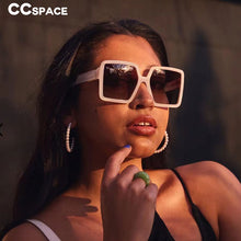 Load image into Gallery viewer, 54457 Big Frame Rectangle Sunglasses Brand Men Women Shades Uv400 Vintage Glasses