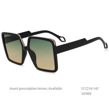Load image into Gallery viewer, 54457 Big Frame Rectangle Sunglasses Brand Men Women Shades Uv400 Vintage Glasses