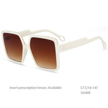 Load image into Gallery viewer, 54457 Big Frame Rectangle Sunglasses Brand Men Women Shades Uv400 Vintage Glasses