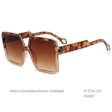 Load image into Gallery viewer, 54457 Big Frame Rectangle Sunglasses Brand Men Women Shades Uv400 Vintage Glasses