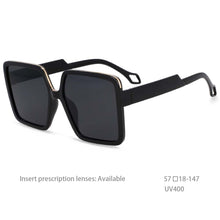 Load image into Gallery viewer, 54457 Big Frame Rectangle Sunglasses Brand Men Women Shades Uv400 Vintage Glasses