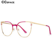 Load image into Gallery viewer, 54459 Retro Brand Cat Eye Metal Large Frame Ladies Anti-Blu-Ray Glasses Frame Optical Prescription Eyeglasses Frame