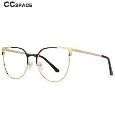 54459 Retro Brand Cat Eye Metal Large Frame Ladies Anti-Blu-Ray Glasses Frame Optical Prescription Eyeglasses Frame