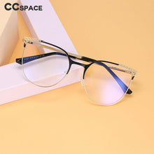 Load image into Gallery viewer, 54459 Retro Brand Cat Eye Metal Large Frame Ladies Anti-Blu-Ray Glasses Frame Optical Prescription Eyeglasses Frame